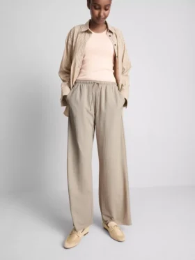 Pantalones de pierna ancha con textura