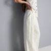 Pantalones de pierna ancha con textura