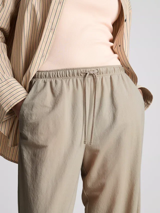 Pantalones de pierna ancha con textura