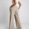 Pantalones de pierna ancha con textura