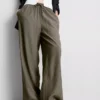 Pantalones de pierna ancha con textura arrugada