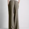 Pantalones de pierna ancha con textura arrugada