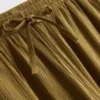 Pantalones de pierna ancha con textura arrugada