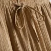 Pantalones de pierna ancha con textura arrugada
