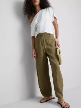 Pantalones de pierna ancha con textura de Paula Echevarría