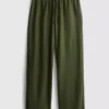 Pantalones de pierna ancha de mezcla de algodón