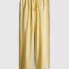 Pantalones de pierna ancha de mezcla de algodón