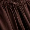 Pantalones de pierna ancha de mezcla de algodón