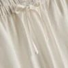 Pantalones de pierna ancha de mezcla de algodón