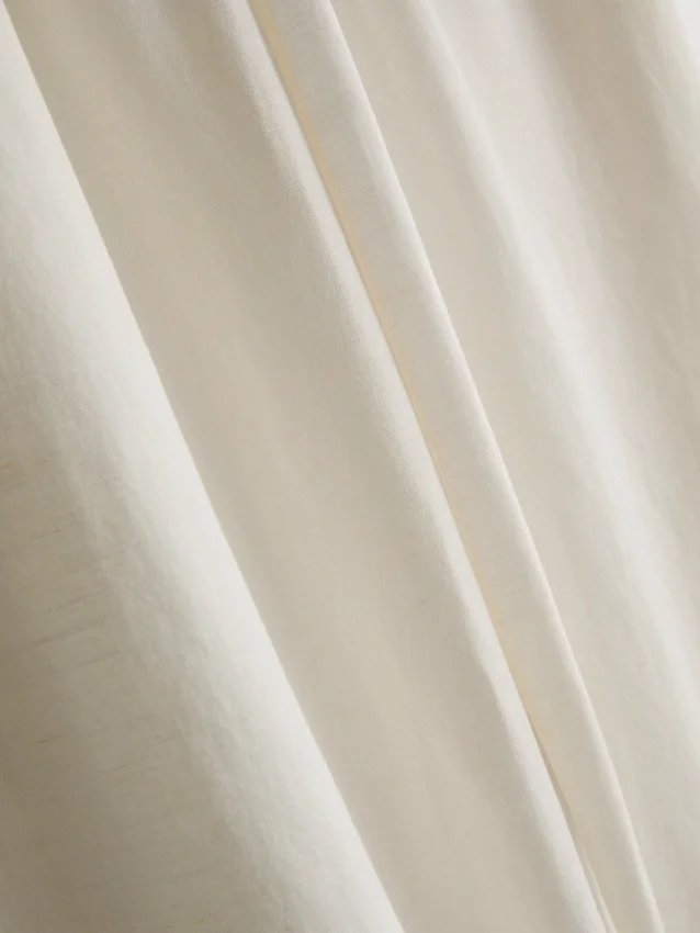 Pantalones de pierna ancha de mezcla de algodón