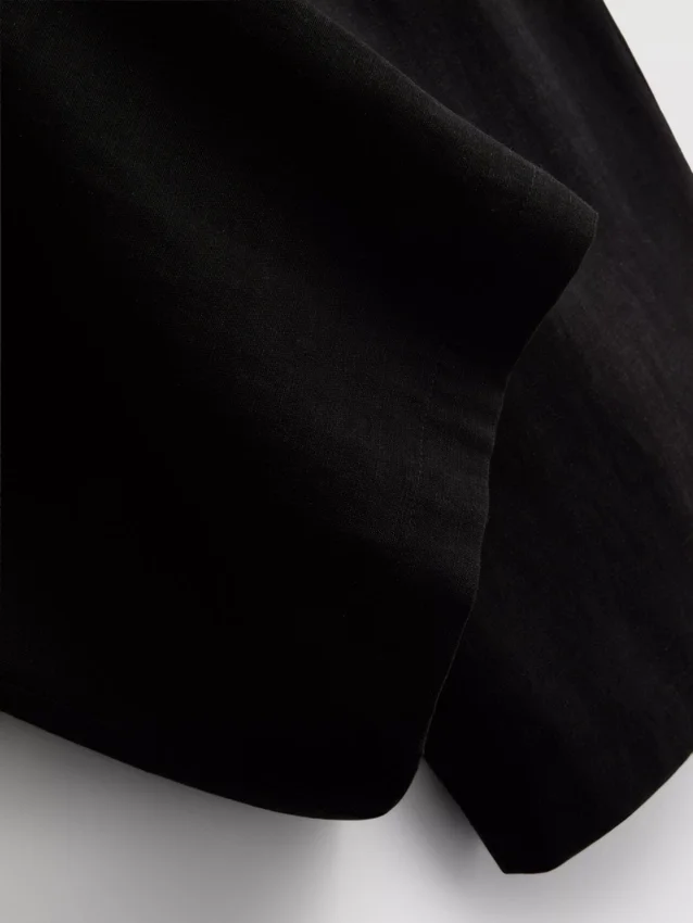 Pantalones de pierna ancha de mezcla de algodón