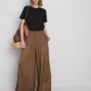 Pantalones de pierna ancha de satén «The Edit»