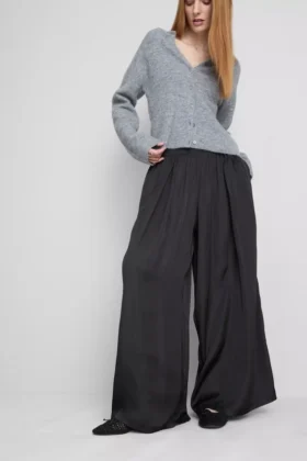 Pantalones de pierna ancha de satén «The Edit»