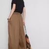Pantalones de pierna ancha de satén «The Edit»