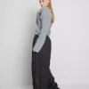 Pantalones de pierna ancha de satén «The Edit»