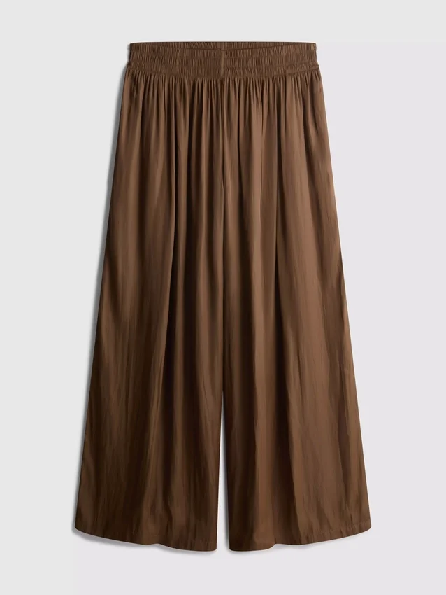 Pantalones de pierna ancha de satén «The Edit»