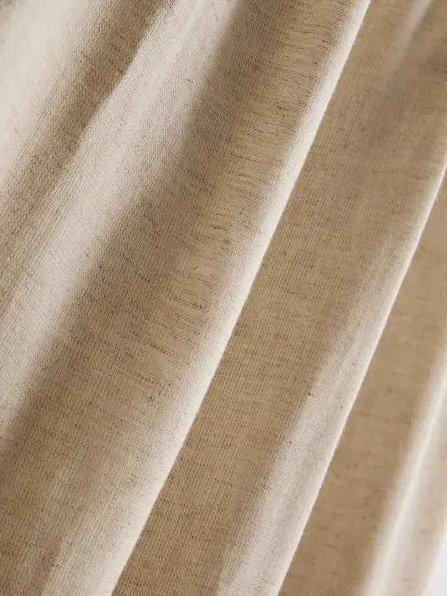Pantalones de pierna ancha en mezcla de lino