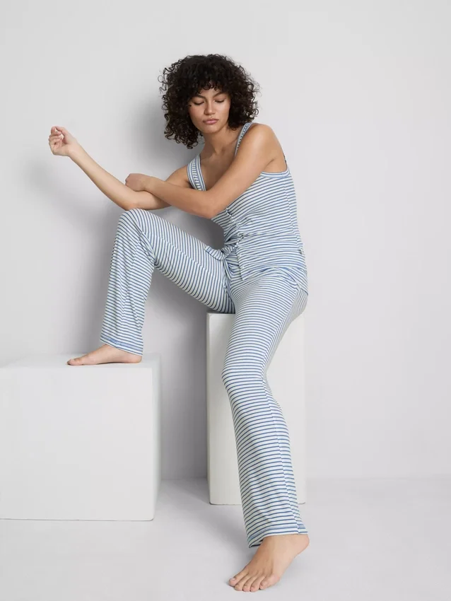 Pantalones de pijama a rayas acanaladas «Love to Lounge»