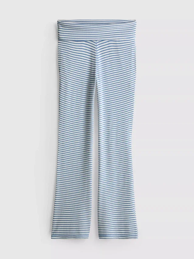 Pantalones de pijama a rayas acanaladas «Love to Lounge»
