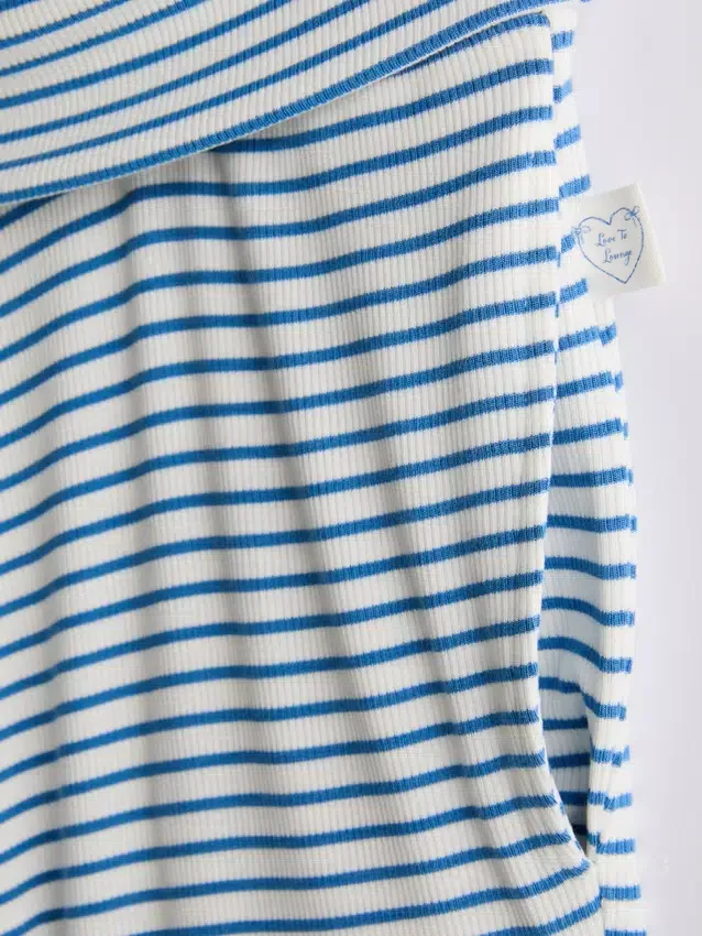 Pantalones de pijama a rayas acanaladas «Love to Lounge»