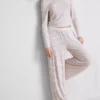 Pantalones de pijama a rayas con tejido acanalado