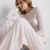 Pantalones de pijama a rayas con tejido acanalado