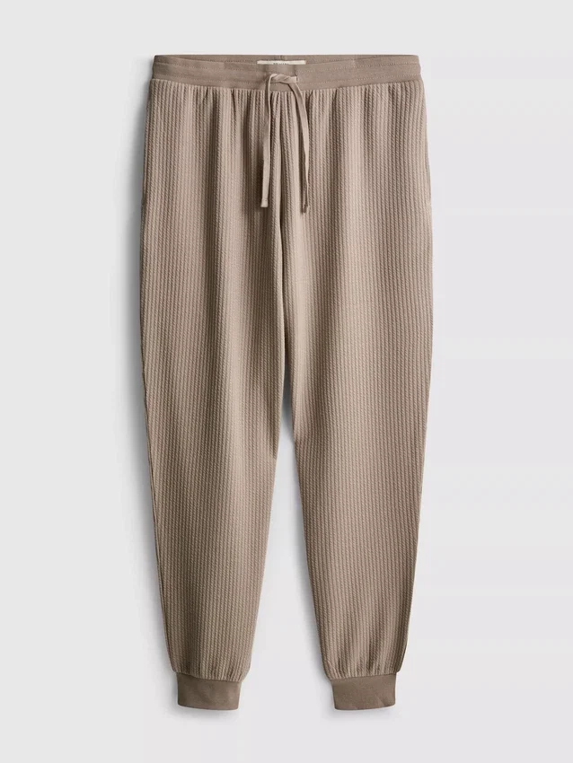 Pantalones de pijama a rayas con textura