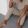 Pantalones de pijama a rayas con textura
