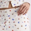 Pantalones de pijama acanalados con estampado de mariposas