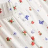 Pantalones de pijama acanalados con estampado de mariposas