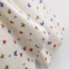 Pantalones de pijama acanalados con estampado de mariposas