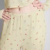 Pantalones de pijama acanalados con estampado floral