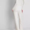 Pantalones de pijama con punto calado floral