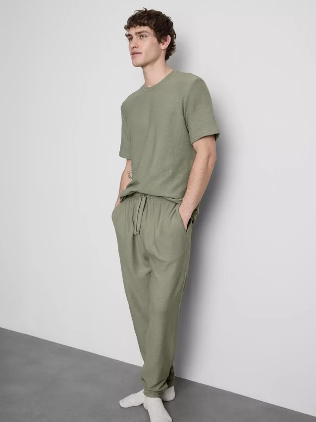 Pantalones de pijama con textura