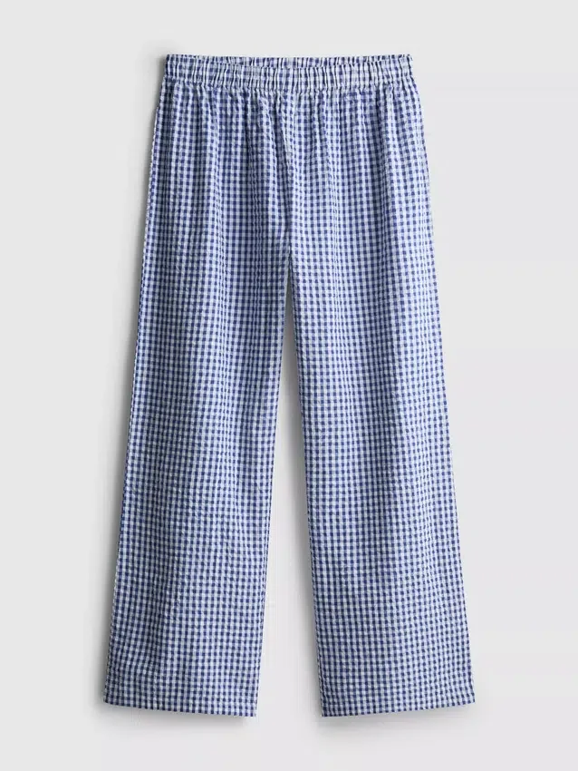 Pantalones de pijama de algodón a cuadros