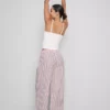 Pantalones de pijama de algodón a rayas