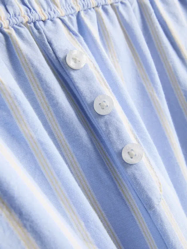Pantalones de pijama de algodón a rayas estilo Oxford