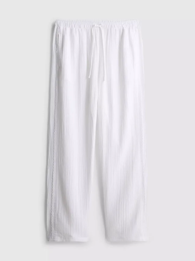 Pantalones de pijama de algodón tejido, ideales para relajarse