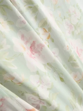 Pantalones de pijama de corte ancho con estampado floral