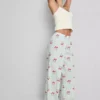 Pantalones de pijama estampados de algodón