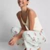 Pantalones de pijama estampados de algodón