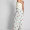 Pantalones de pijama estampados de algodón