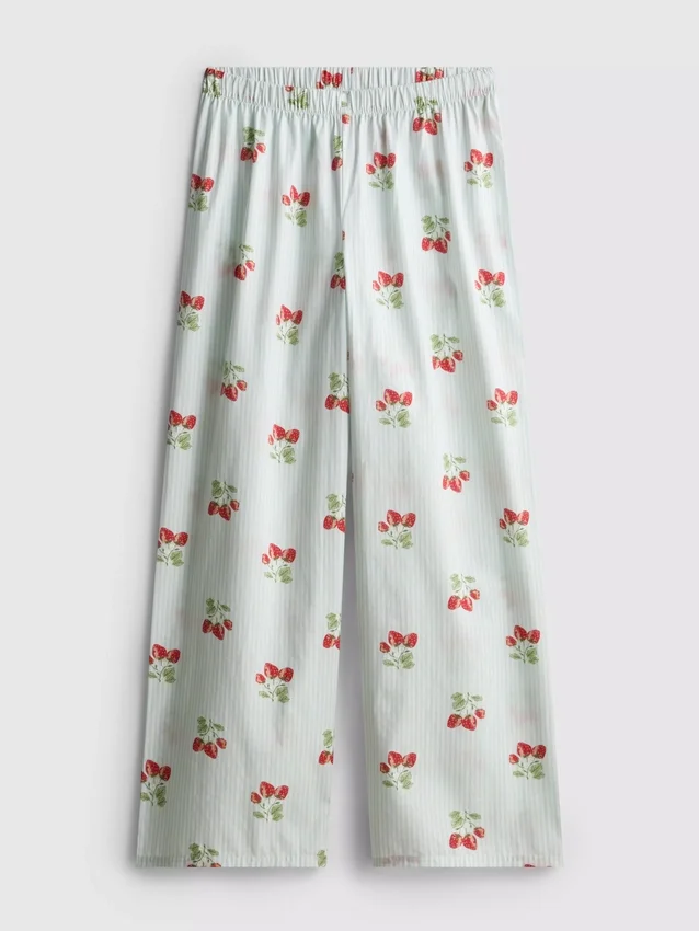 Pantalones de pijama estampados de algodón