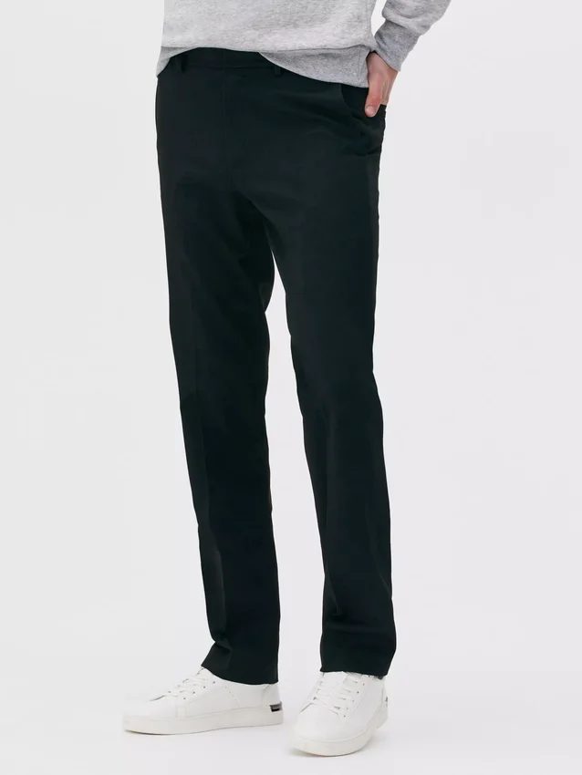 Pantalones de sarga de pierna recta
