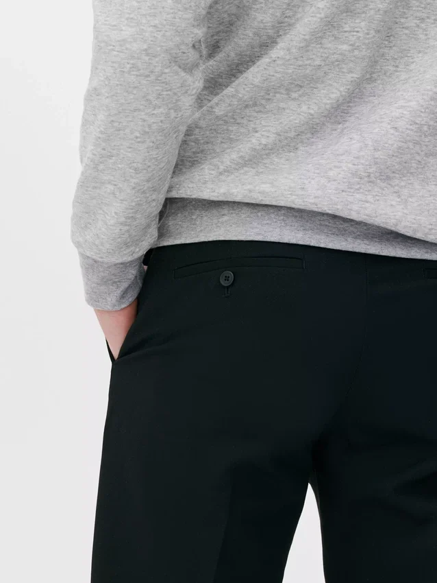 Pantalones de sarga de pierna recta
