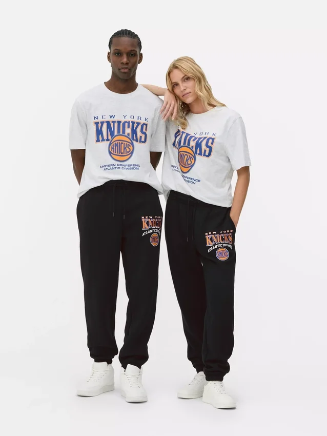 Pantalones de sudadera con cordón de los New York Knicks de la NBA