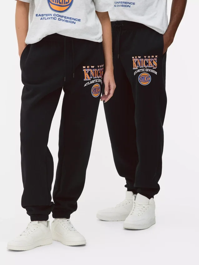 Pantalones de sudadera con cordón de los New York Knicks de la NBA