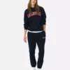 Pantalones de sudadera estampados con dobladillo