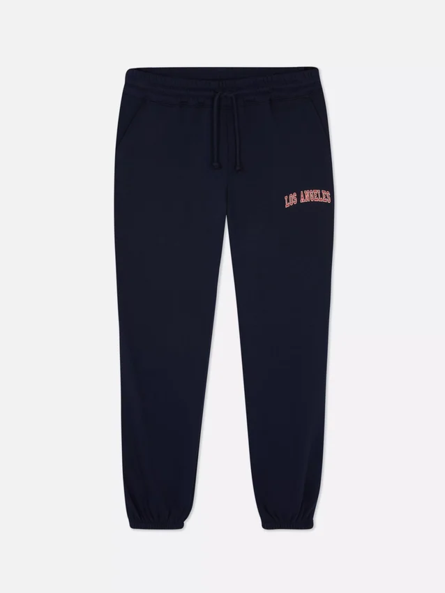 Pantalones de sudadera estampados con dobladillo