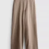 Pantalones de tiro medio y pierna ancha